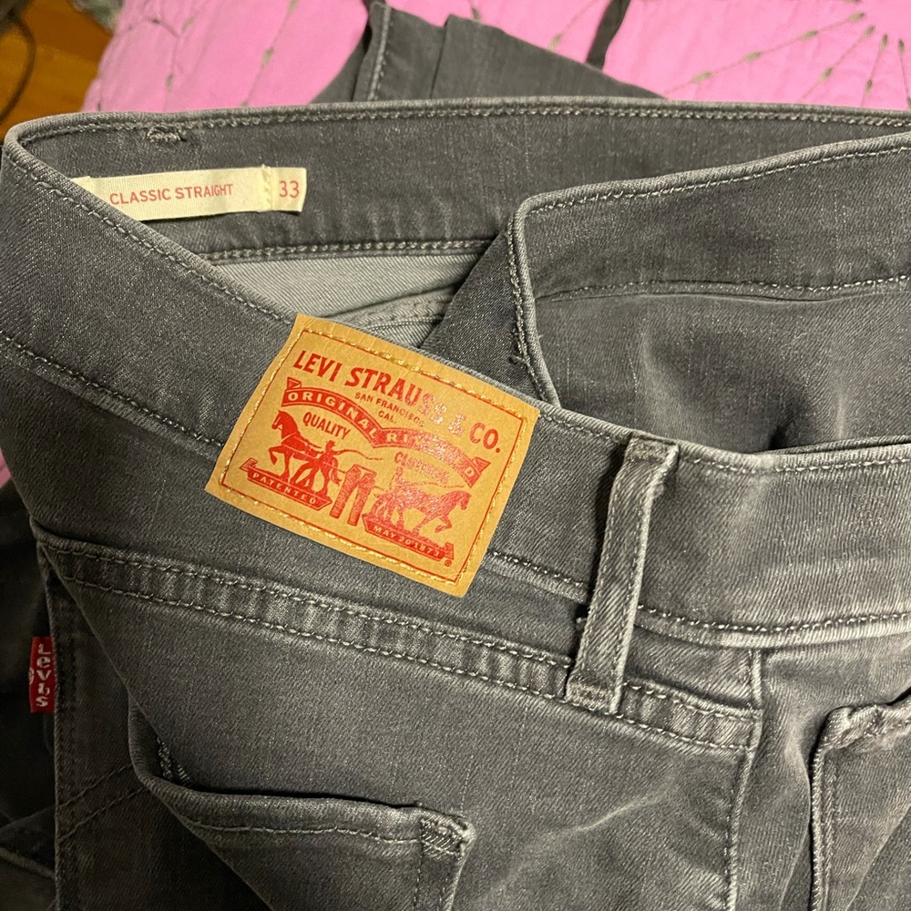 Levi’s Women’s Classic Straight Grey Jeans 33/16
